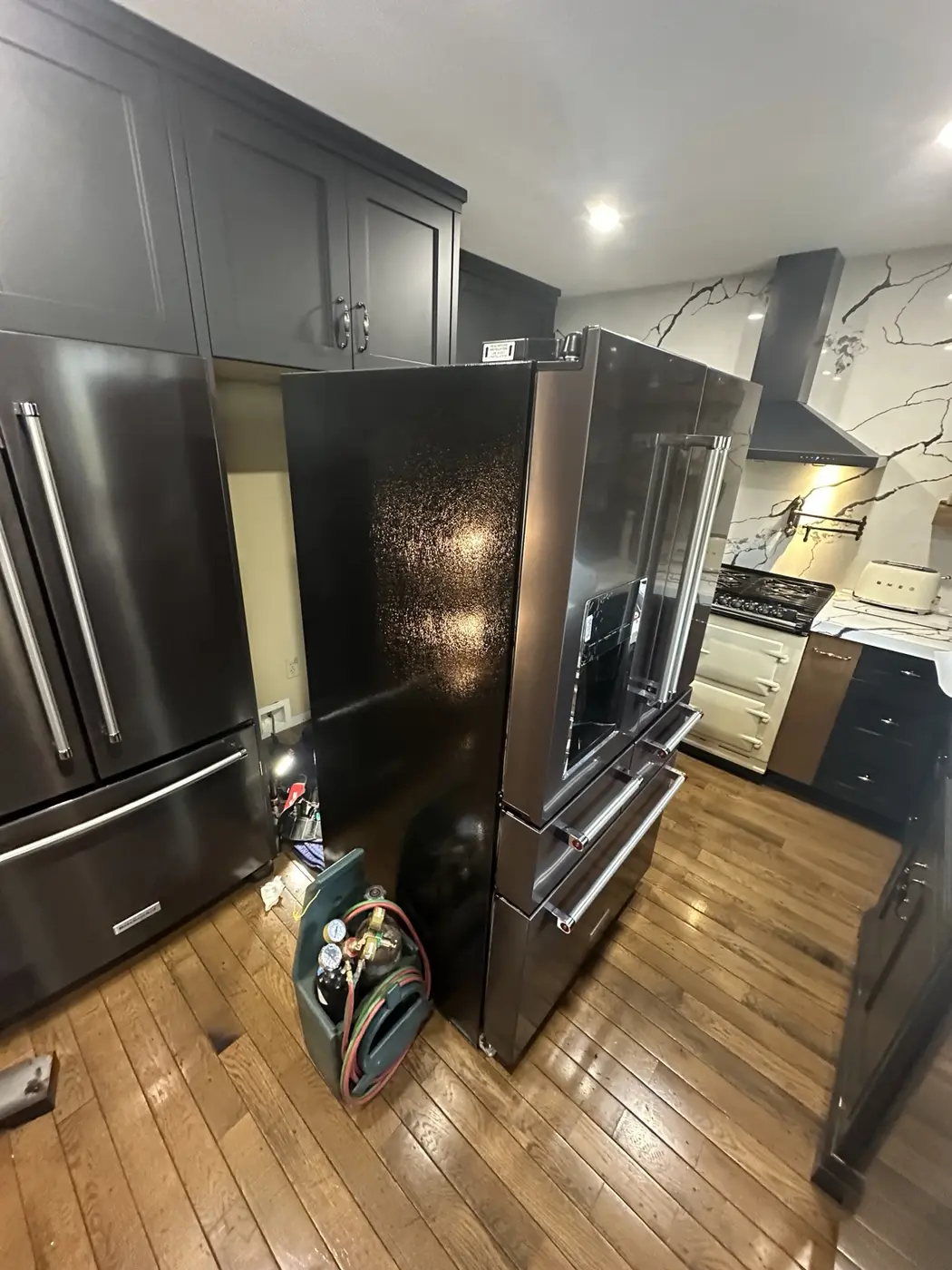 Refrigerator service in a customer’s kitchen